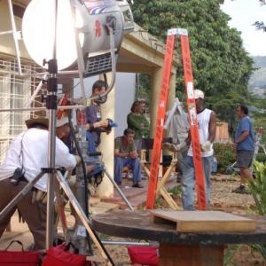 On the movie set of 'Shake Hands with the Devil' starring Roy Dupuis in Kigali, Rwanda