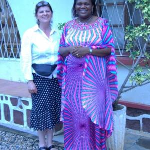 Malaika Lynn Beaudin with the First Lady of Burundi Denise Nkurunziza