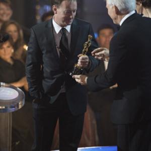 Simon Beaufoy accepts the Oscar for Writing Adapted Screenplay for Slumdog Millionaire Fox Searchlight during the live ABC Telecast of the 81st Annual Academy Awards from the Kodak Theatre in Hollywood CA Sunday February 22 2009