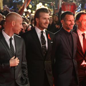 David Beckham, Ryan Giggs, Phil Neville and Nicky Butt at event of The Class of 92 (2013)