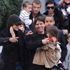 Tom Cruise, Katie Holmes, David Beckham, Victoria Beckham, Cruz Beckham, Suri Cruise and Connor Cruise