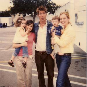 Yeniffer Behrens and Ty Pennington on the set