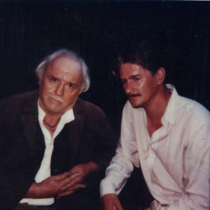 Shooting of The Summer of White Roses with Rod Steiger and Miljenko Brlecic title of the roles Martin and Ostoja directed by Rajko Grlic 1989
