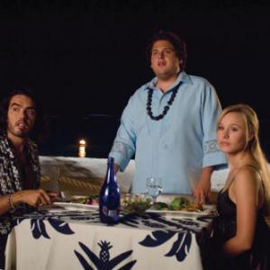 Still of Kristen Bell, Russell Brand and Jonah Hill in Forgetting Sarah Marshall (2008)