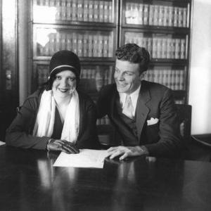 Clara Bow and Rex Bell during Daisy DeVoe Trial