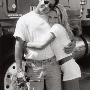 Pam Anderson & I next to one of my F/X Trucks. YOU'D SMILE TOO!