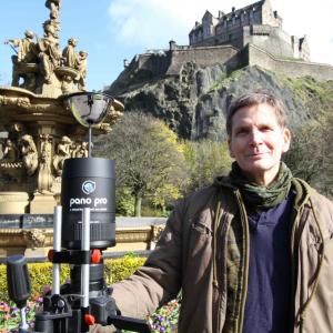 Testing 360 Pano Pro lens in Princes Street Gardens in Edinburgh prior to Australian Annular eclipse expedition