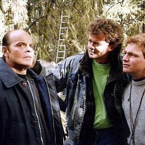 Michael Ironside, director David Winning and Director of Photography Dean Bennett. Bragg Creek, Alberta, Canada.