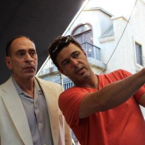 Carlos Bernard and Nestor Serrano on the set of Your Fathers Daughter