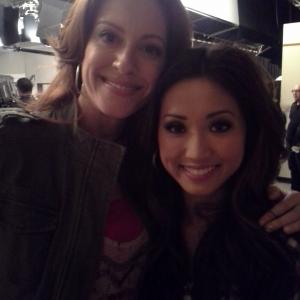 With Brenda Song on set of DADS