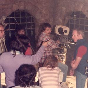 Berris discusses a shot with Oscar winning DPs John Toll Braveheart and Jordan Cronenweth Gardens of Stone on the set of Dungeons and Dragons