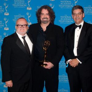 Mark McCorkle Adam Berry and Bob Schooley at the 2011 Emmy Awards