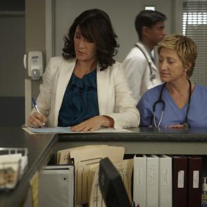 Still of Edie Falco and Eve Best in Nurse Jackie (2009)
