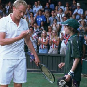 Still of Paul Bettany and Jonathan Timmins in Wimbledon 2004