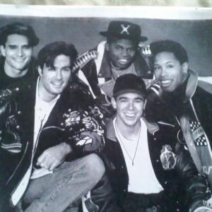 Erik Betts far rt as lead singer of the group 5 IS A JAMM performing I Want You Back on Star Search 1992