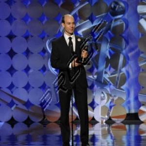 Andy Bialk accepts the award for Outstanding Individual Achievement in Animation on The Ricky Gervais Show at the 2011 Primetime Creative Arts Emmy Awards at Nokia Theatre LA Live in Los Angeles Calif