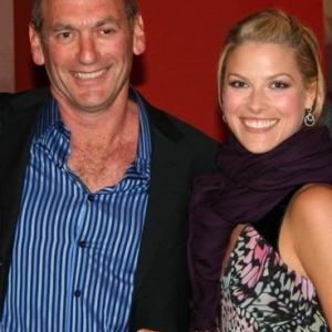 Rick Bieber and Ali Larter at the premiere for Crazy