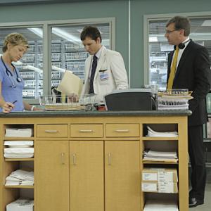 Still of Peter Facinelli, Edie Falco and Paul Feig in Nurse Jackie (2009)