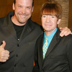 Producer Tommy Perna and Rodney Bingenheimer on the red carpet at the premiere of Mayor of the Sunset Strip