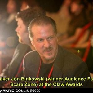 Director Jon Binkowski at Terror Film Festival's Claw Awards - Winner Audience Favorite for 