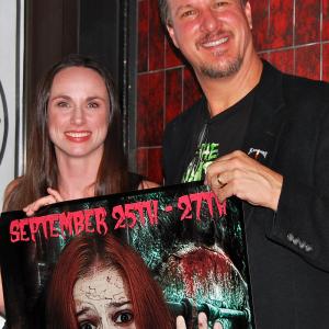 Best Actress Arian Ash with Director Jon Binkowski at Chicago Horror Film Festival