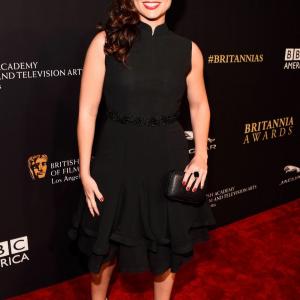 Actress Leila Birch attends the BAFTA Los Angeles Jaguar Britannia Awards presented by BBC America and United Airlines at The Beverly Hilton Hotel on October 30 2014 in Beverly Hills California