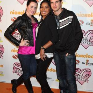 (L-R)Danielle Bisutti, Keke Palmer and Robbie Amell of True Jackson V.P. arrive at the School Gryls Premiere