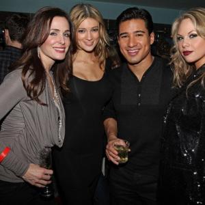 LR Danielle Bisutti Victorias Secret Model Kylie Bisutti Mario Lopez and Mason Bisutti attends the AXECYBcom party on January 23 2010 in Park City Utah