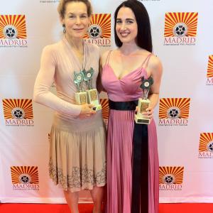 Best Supporting Actress Winner Alice Krige (Jail Caesar) and Best Lead Actress winner Catherine Black (De Puta Madre A Love Story) at 2014 Madrid International Film Festival
