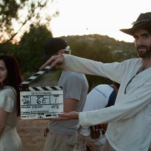 Actress / Director Catherine Black and Producer Jason Stare on set of De Puta Madre A Love Story