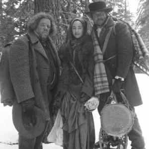 Mark Boone Junior Catherine Black and Cary Wayne Moore on set of The Donner Party