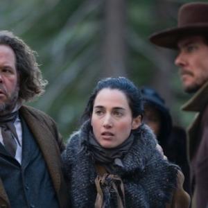 Catherine Black as Ann Fosdick in THE DONNER PARTY with Actors Mark Boone Jr. as Franklin Graves and Cary Wayne Moore as Jay Fosdick