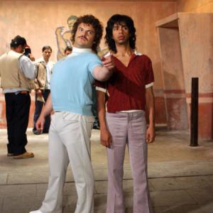 Still of Jack Black and Hctor Jimnez in Nacho Libre 2006