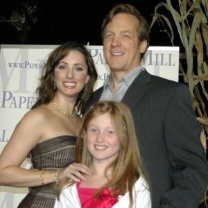 Meredith Inglesby-Blanchard, Steve Blanchard, and Sydney Blanchard at Little House on the Prairie opening