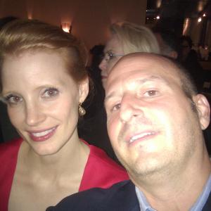 Todd BlattME and Jessica Chastain at the premier of wilde solome at MOMA IN NYC!!