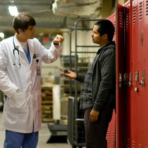 Still of Orlando Bloom and Michael Pea in The Good Doctor 2011