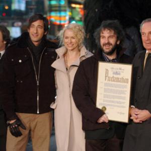 Peter Jackson Adrien Brody Jack Black Michael Bloomberg and Naomi Watts at event of King Kong 2005