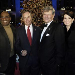 Megan Mullally, Michael Bloomberg and Al Roker