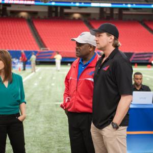Still of Marc Blucas Callie Thorne and Gregory Alan Williams in Necessary Roughness 2011