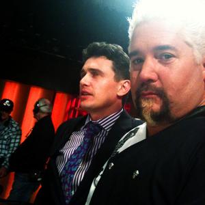 Alan Blumenfeld working with Seth Rogen, James Franco, Guy Fieri and David Diaan in the hit comedy, THE INTERVIEW. Look for it in fall of 2014. Pictured here: James Franco and Guy Fieri.