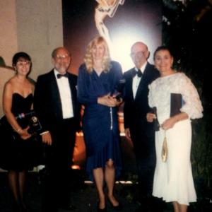 Carole and Gene Perret, Martha Bolton, Bob and Diantha Ain at the 1987 Emmys (Gene and Martha received an Emmy nomination for Outstanding Achievement in Music and Lyrics)