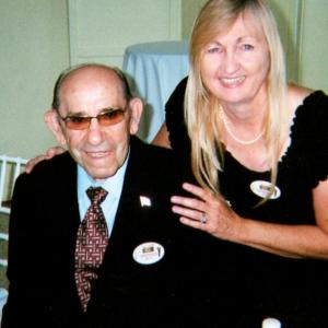 Yogi Berra and Martha Bolton at the dedication of the Bob Hope Memorial Library at Ellis Island 2010