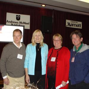 Keynote speaker at the Erma Bombeck Conferencepictured with family of Erma Bombeck