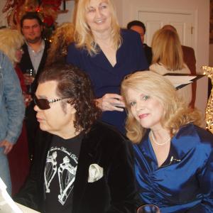 Ronnie Milsap Edie Hand and Martha Bolton on set of Holiday Memories from Nashville