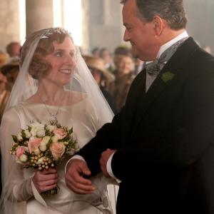 Still of Hugh Bonneville and Laura Carmichael in Downton Abbey 2010