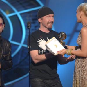 Gwen Stefani, Bono and The Edge at event of The 48th Annual Grammy Awards (2006)