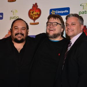 The Book Of Life Director Jorge Gutierrez, Producers, Guillermo del Toro and Brad Booker