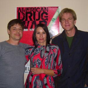 Kevin and Trae Booth with Matthew Modine - at private viewing party for ADW - Showtime premier.