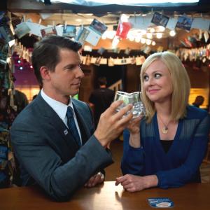 Still of Kristin Booth and Eric Mabius in Signed, Sealed, Delivered (2014)