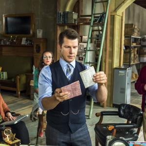 Still of Kristin Booth Crystal Lowe Eric Mabius and Geoff Gustafson in Signed Sealed Delivered 2014